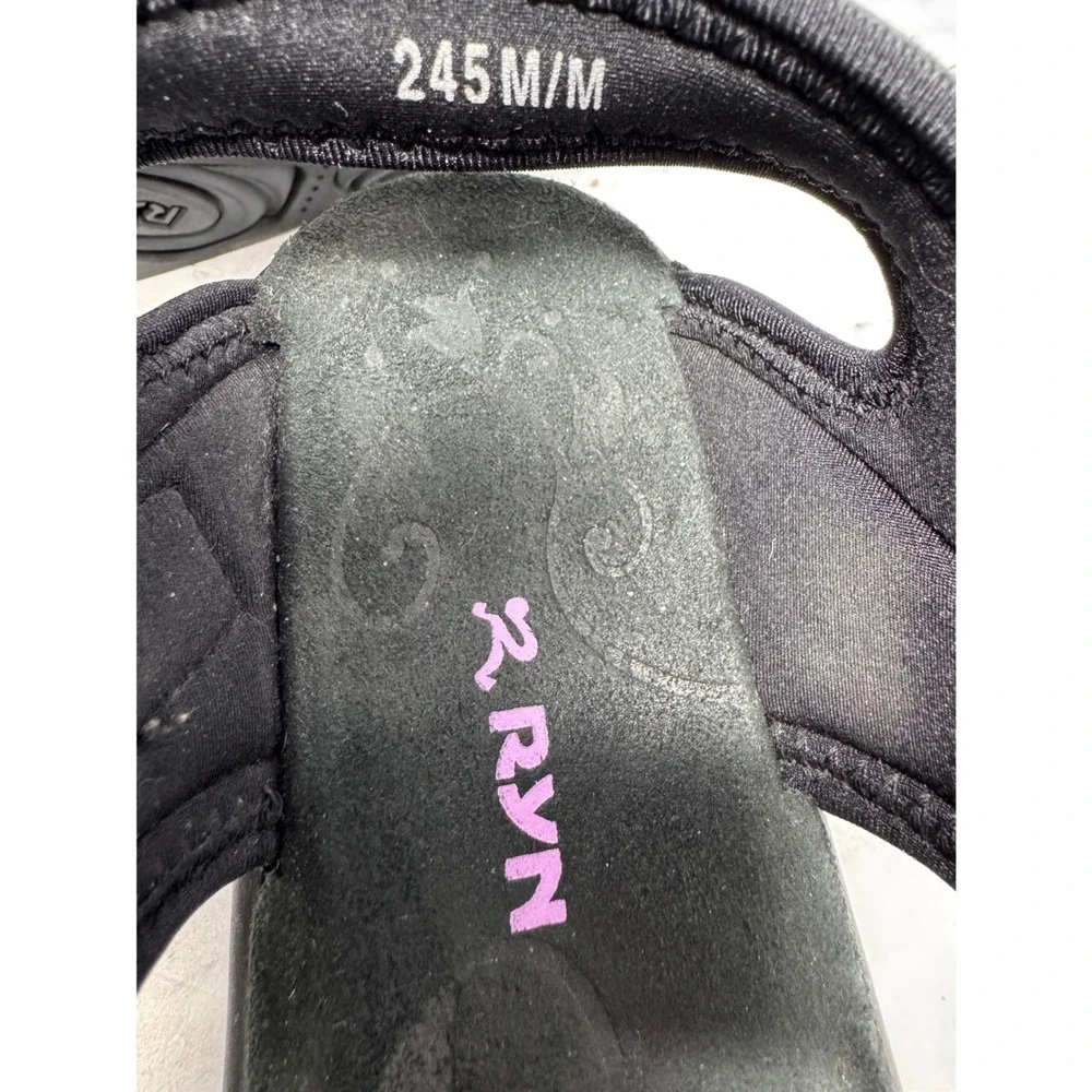 RYN Rocker Sole 💜Walking Sandals Black Purple Triple Strap orthopedic US 7.5 - Picture 7 of 10